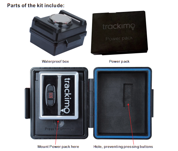 3500mAh Battery Extender Tracki Waterproof Magnetic Box for GPS Tracker 